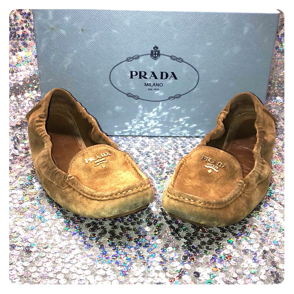 Prada Calzature Donna Scamosciato in Caramel